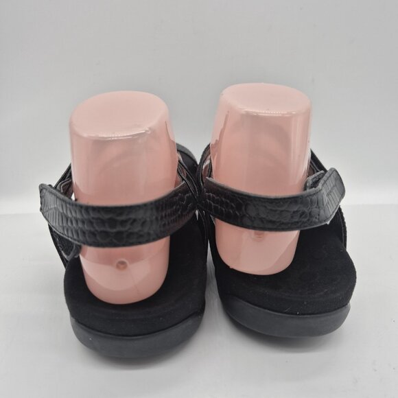 Vionic Women's Sandals Size 9 EU 40 Black Strappy Croc Print (191 ) - Picture 5 of 9